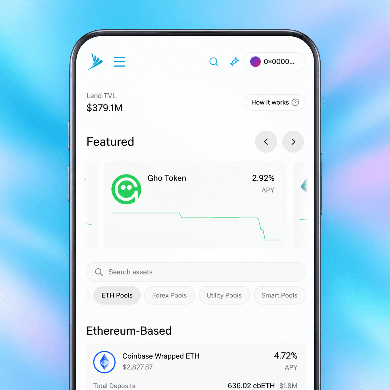 Avana Lend product interface